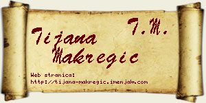 Tijana Makregić vizit kartica
